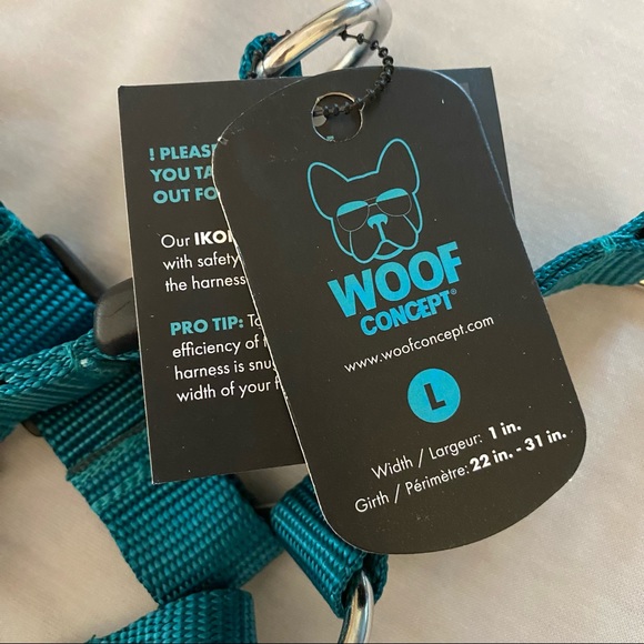 NWT | Woof Concept | Step-In Dog Harness — Lagoon | Large - Picture 9 of 11